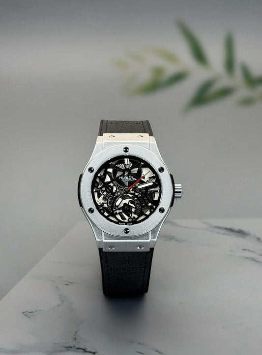 Black Silver Chronograph Watch