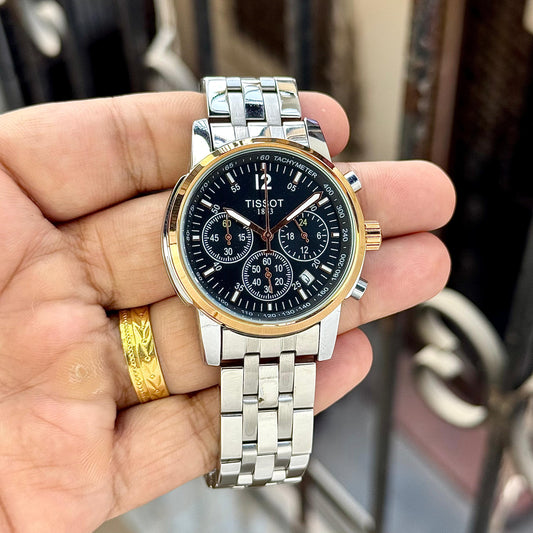 Silver Black Metal Watch