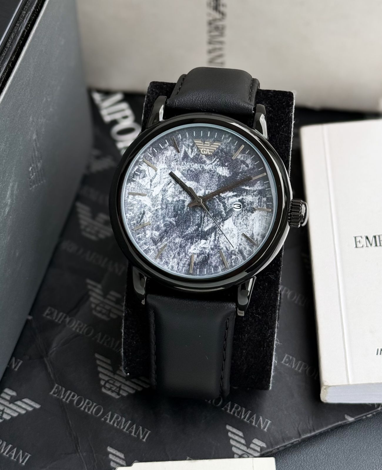 Black Grey Textured Watch