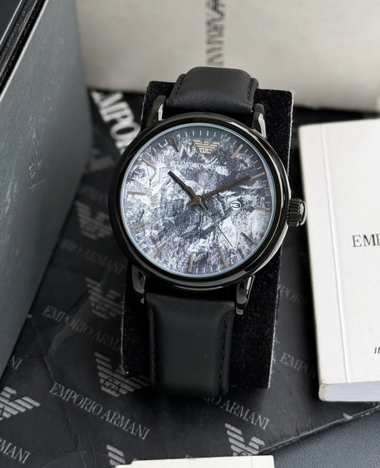 Black Grey Textured Watch