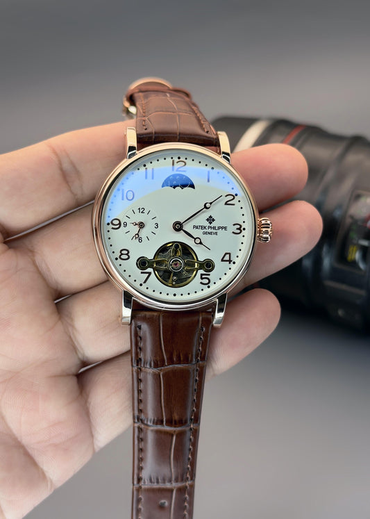 Brown White Transparent Watch