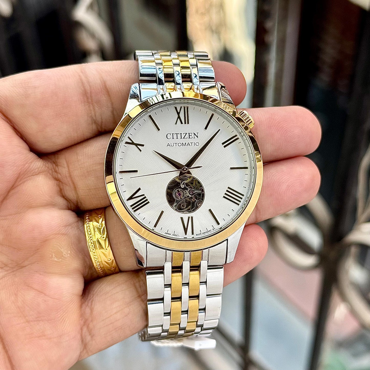 Silver Gold Automatic Metal Watch