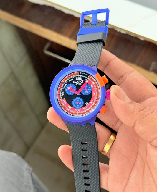 Black Blue Multi Color Watch