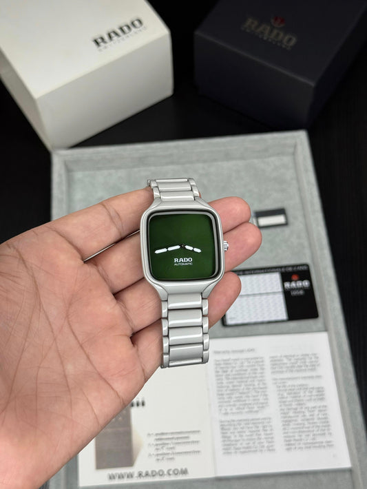 Silver Green Metal Watch