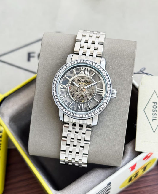 Full Silver Women's Metal Watch