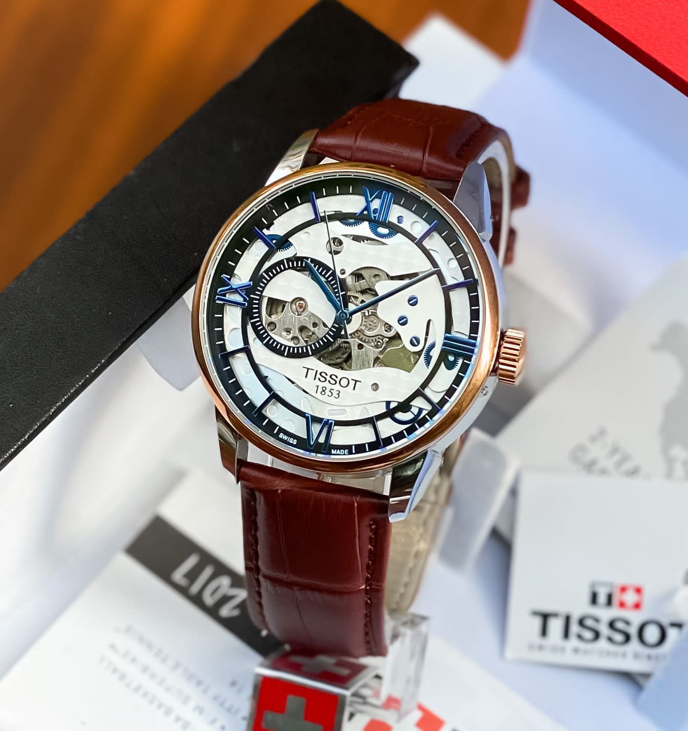 Brown White Automatic Watch