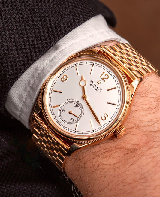 Rose Gold White Metal Watch