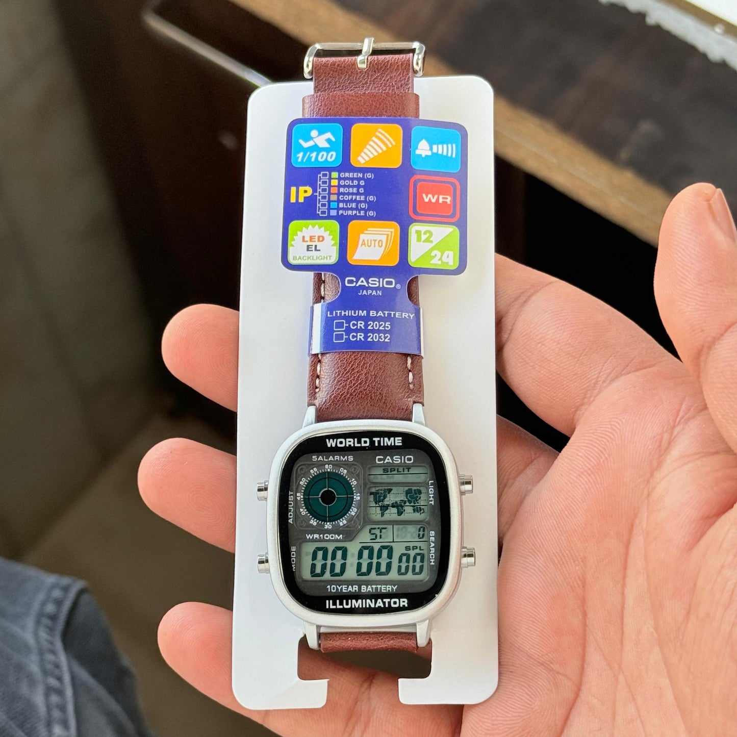 Brown Black Digital Watch