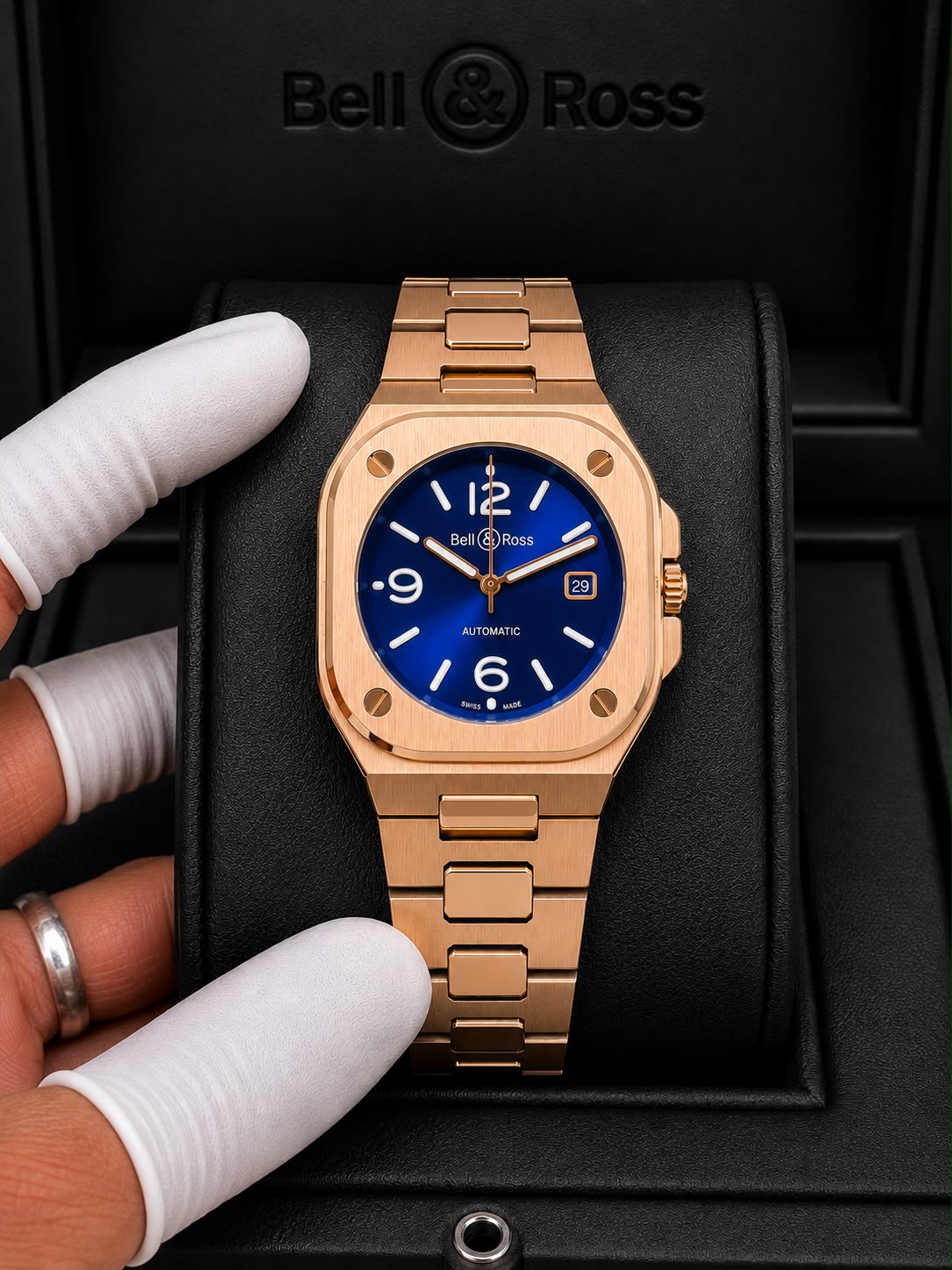 Rose Gold Blue Ultra Premium Automatic Watch