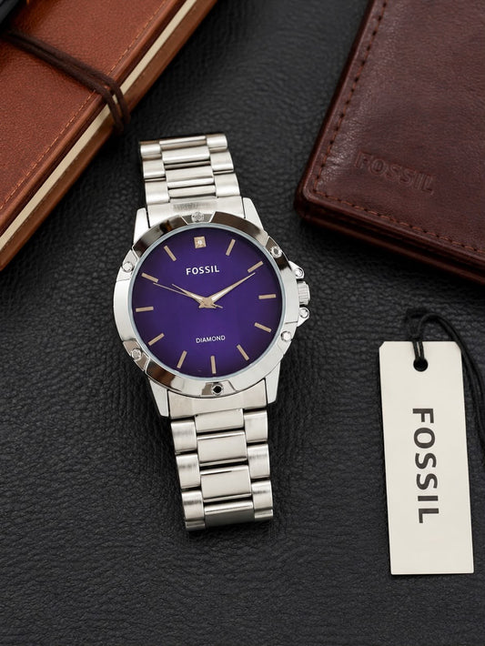 Silver Purple Premium Watch