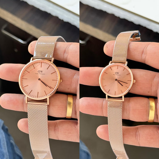 Rose Gold Couple Watch