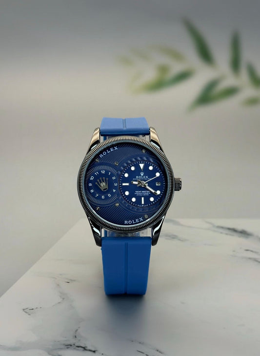 Blue Black Chronograph Watch