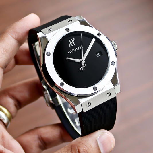 Black Silver Automatic Watch