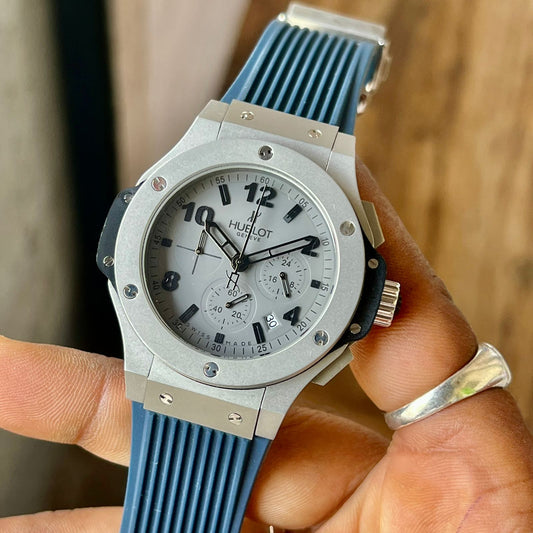 Blue Grey Chronograph Watch