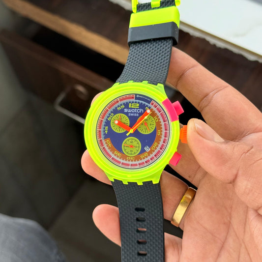 Black Neon Multi Colour Watch