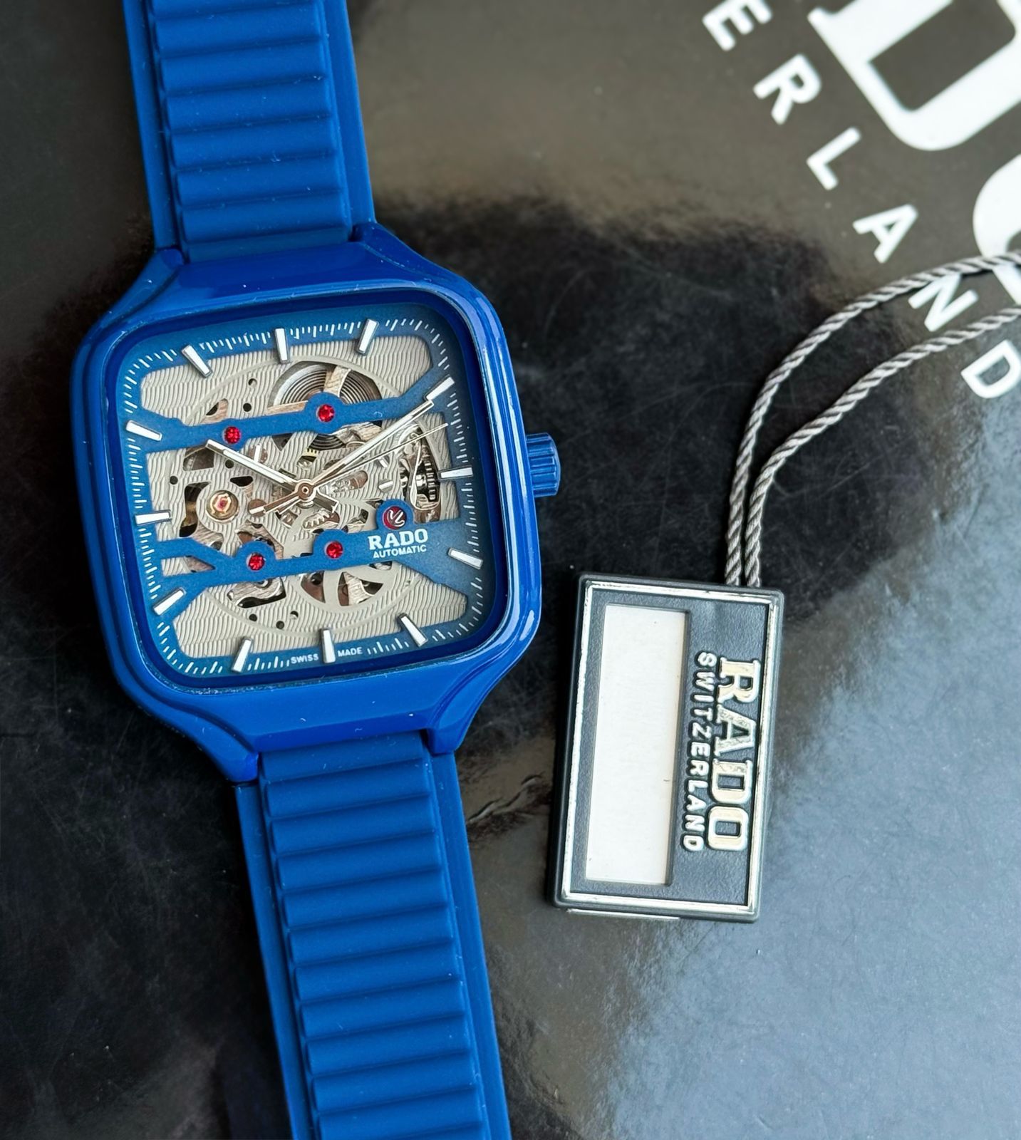 Blue Silver Automatic Watch