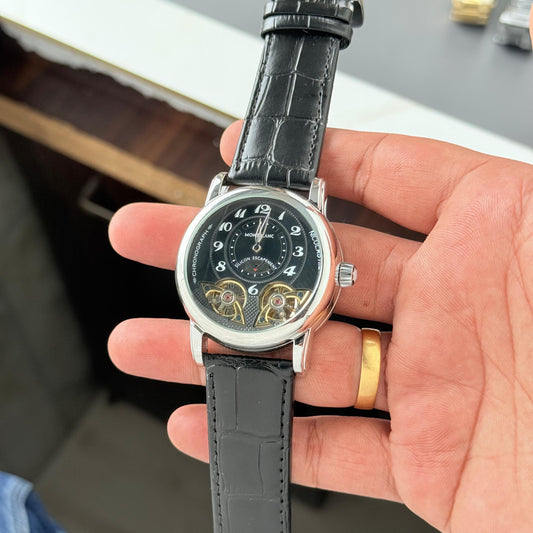 Black Silver Automatic Watch