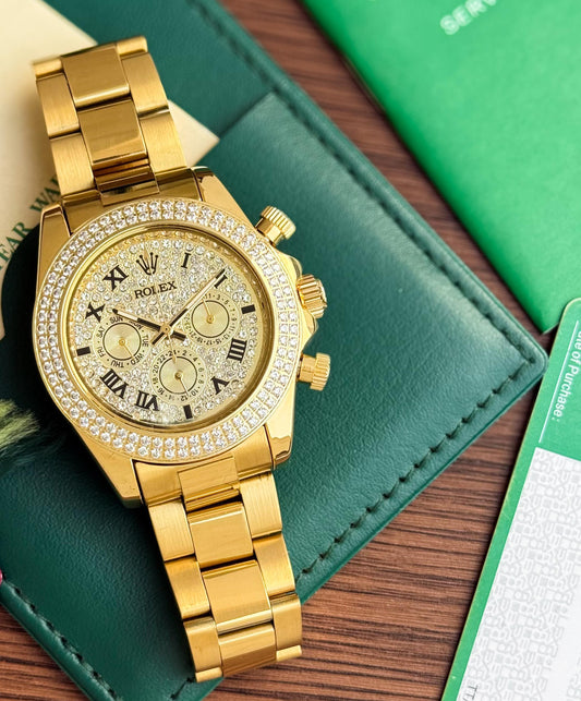 All Gold Diamond Premium Watch