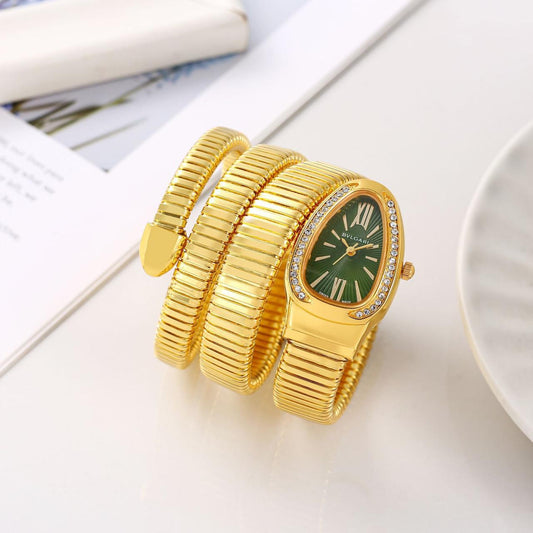 Gold Green Women's Watch