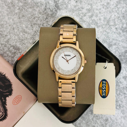 Rose Gold White Diamond Women's Watch