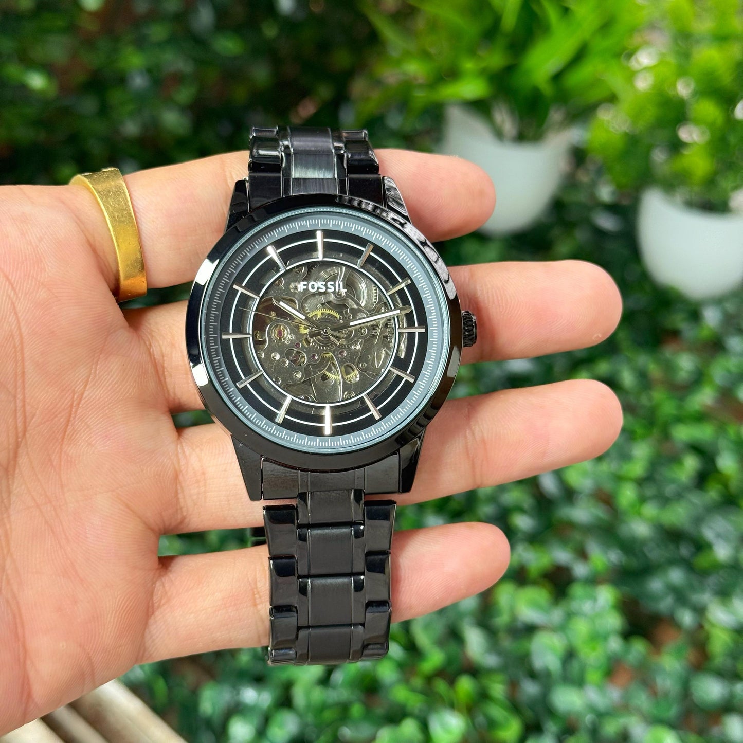 Black Grey Automatic Watch