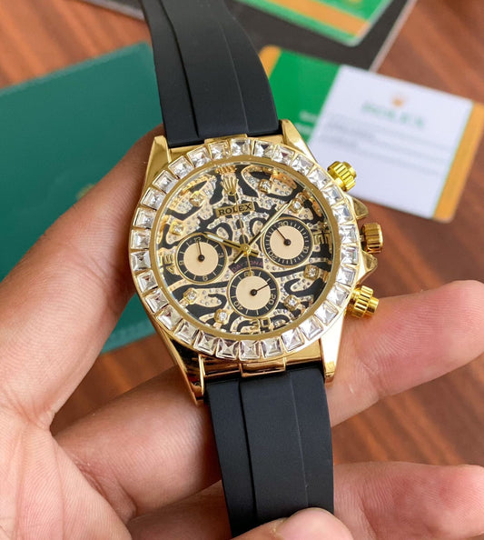 Black Gold Mens Diamond Tiger Edition