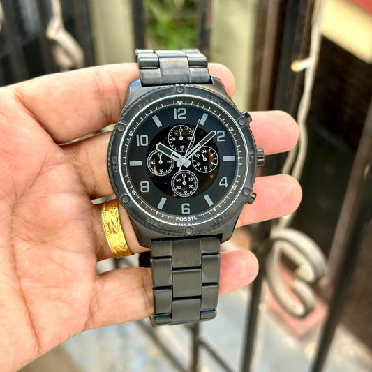 All Black Chronograph Watch