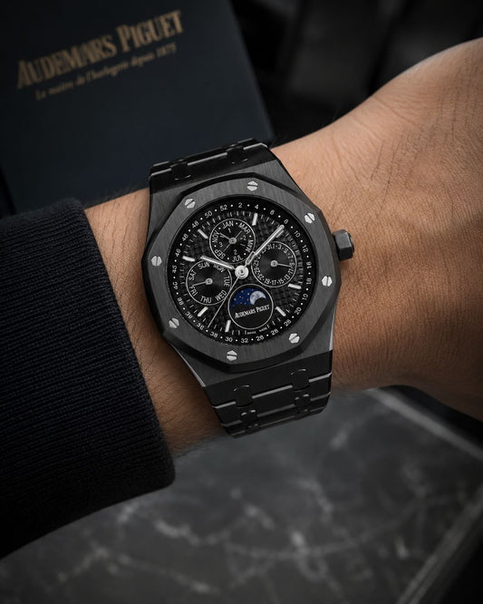 Full Black Automatic Metal Watch