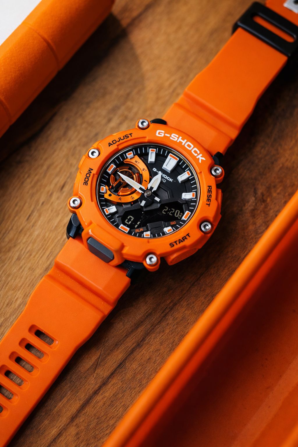 Orange Black Digital Watch