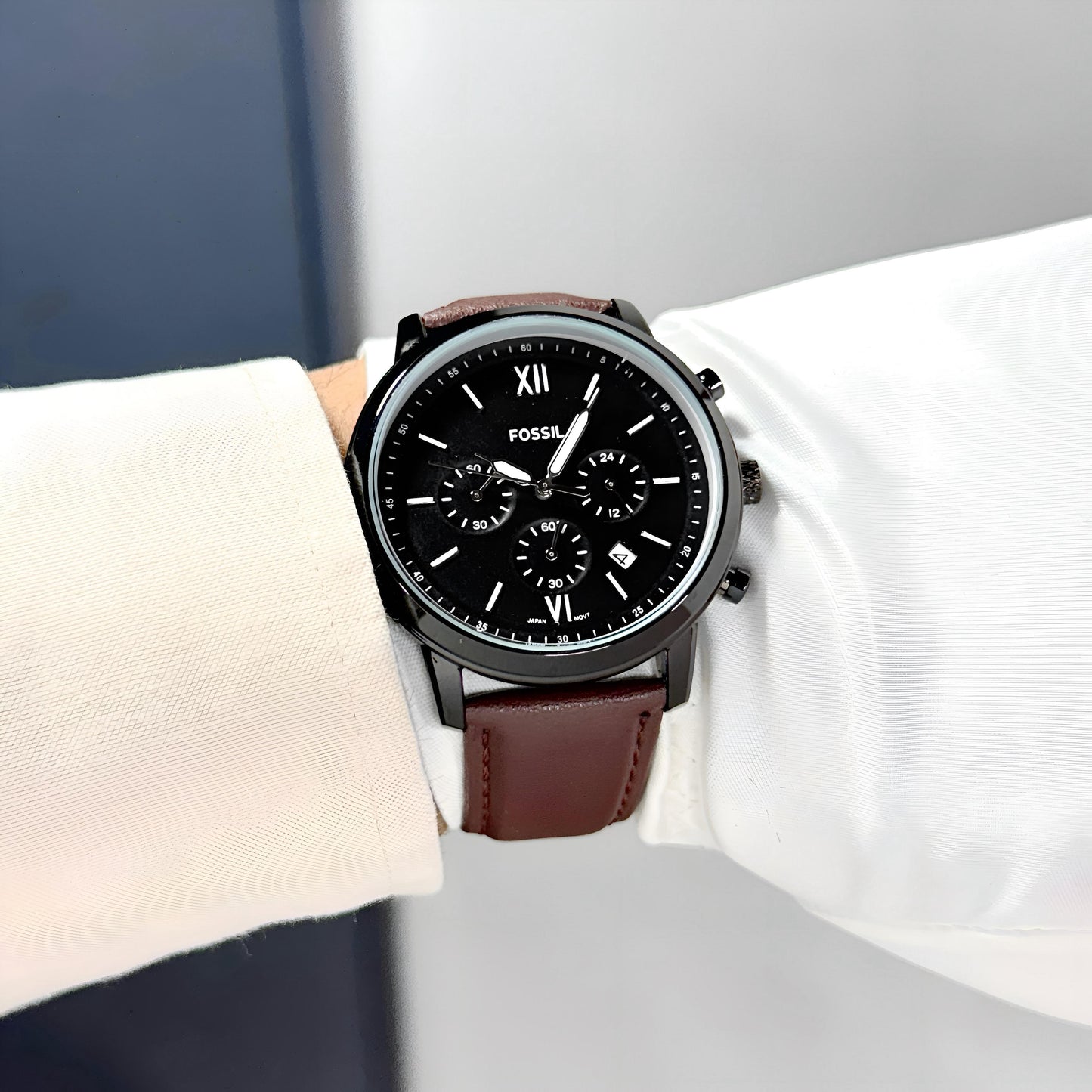 Black Brown Chronograph Watch