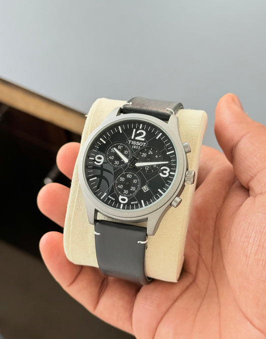 Full Gray Leather Watch