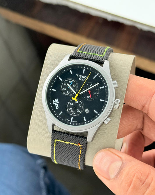 Black Silver Chronograph Watch
