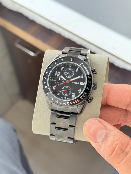 All Black Chronograph Watch