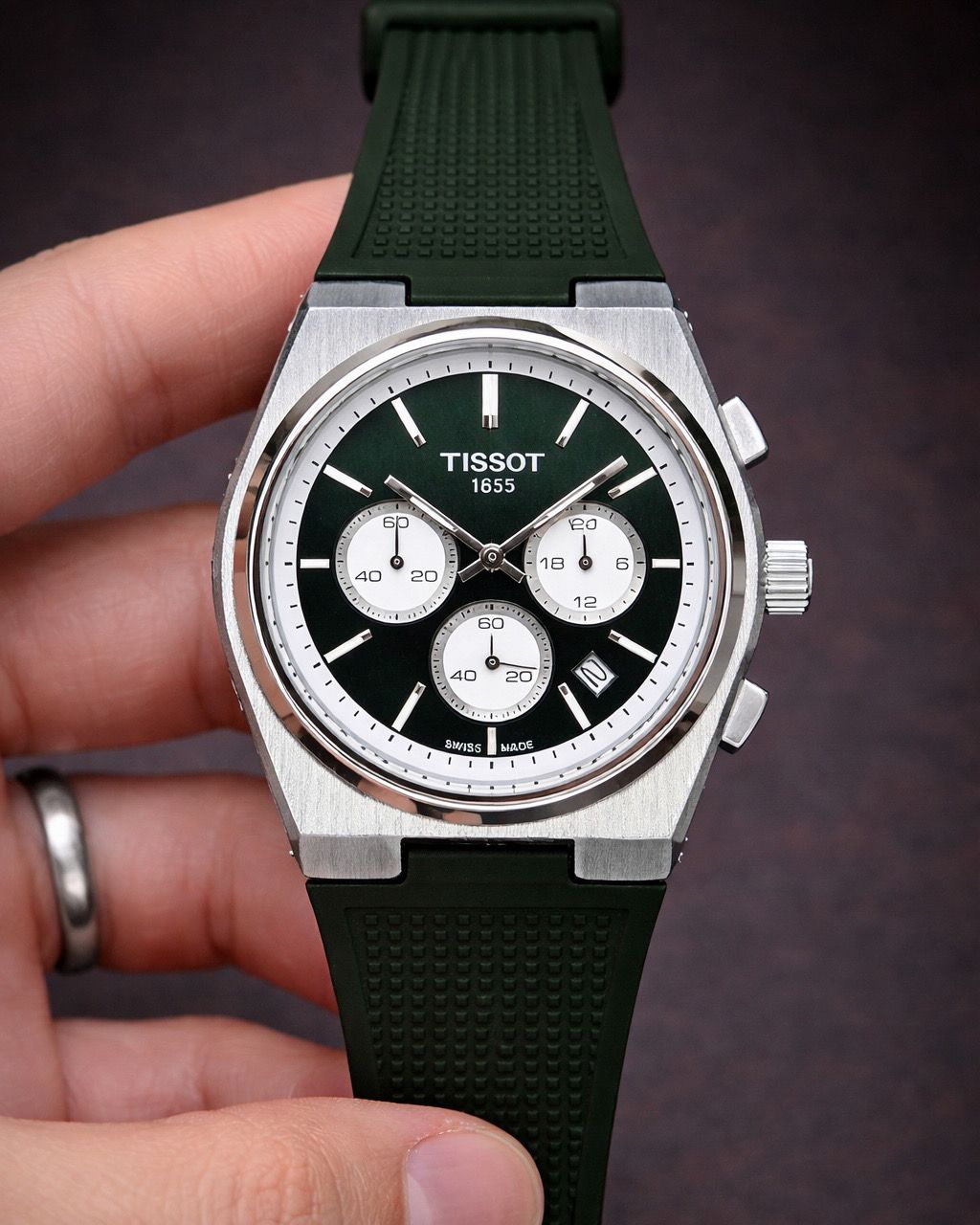 Green Silver Fibre Watch