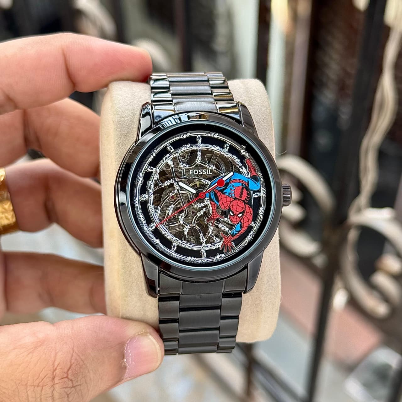 Black Spider Metal Watch