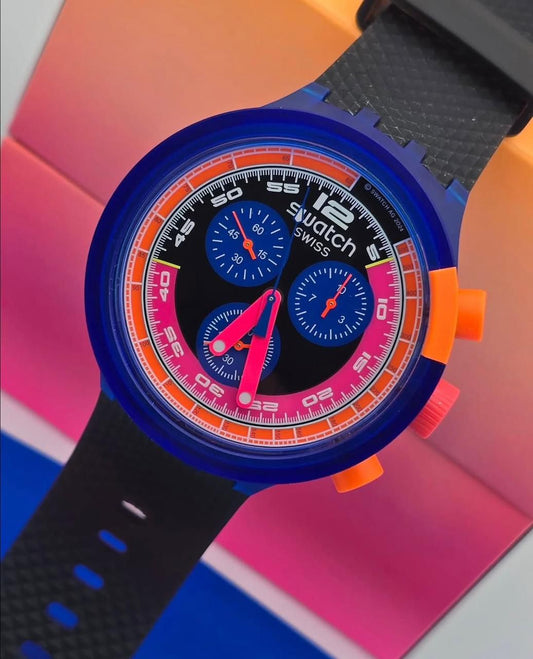 Black Multi Colour Chronograph Watch