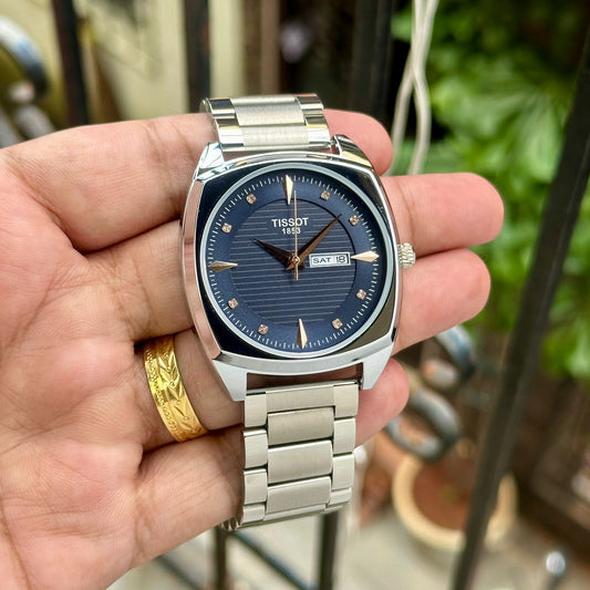 Silver Blue DayDate Watch