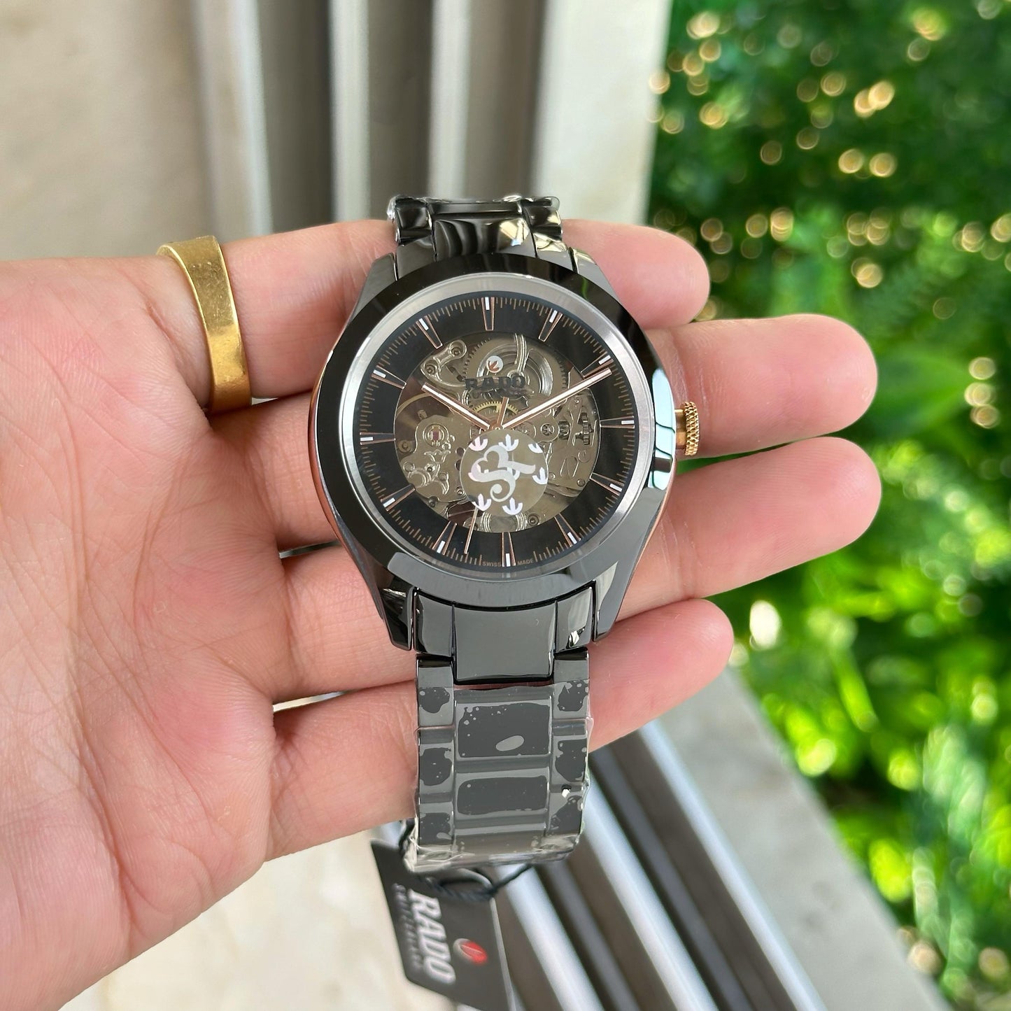 Black Silver Automatic Watch