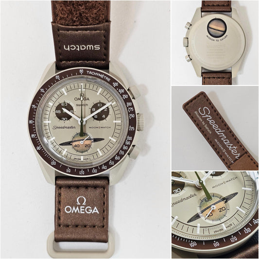 Brown Grey Chronograph Watch
