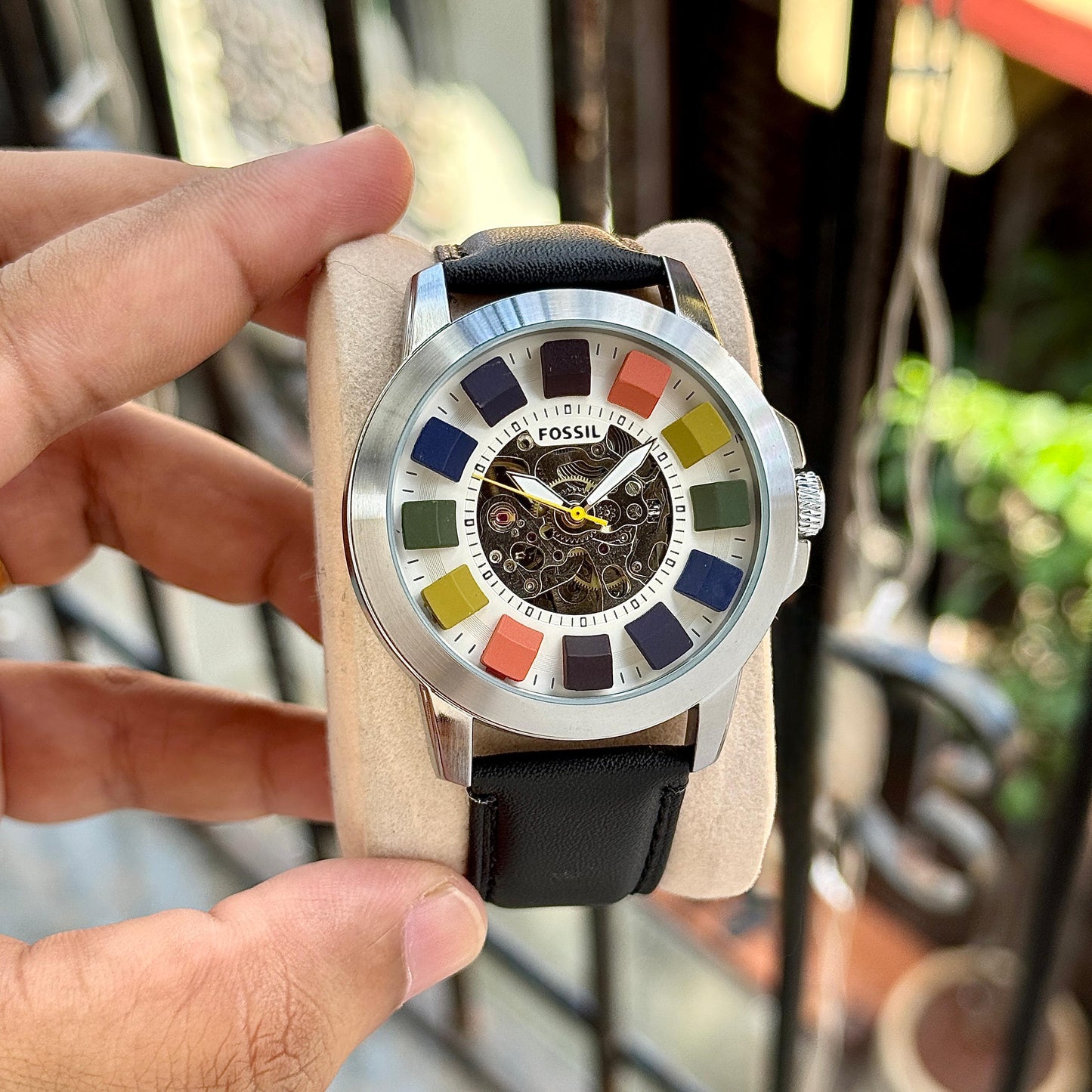 Black Silver Automatic Watch
