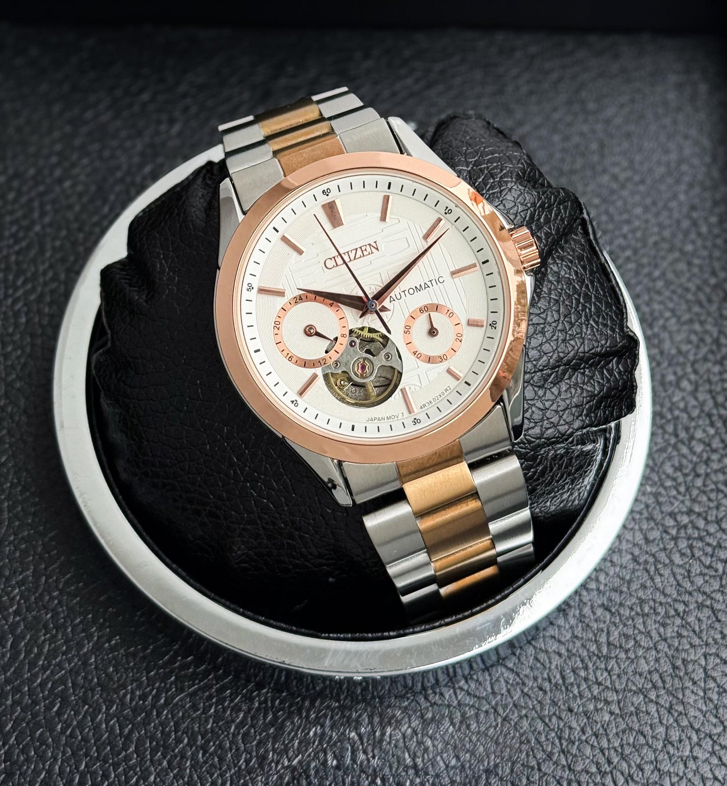 RoseGold Silver Automatic Watch