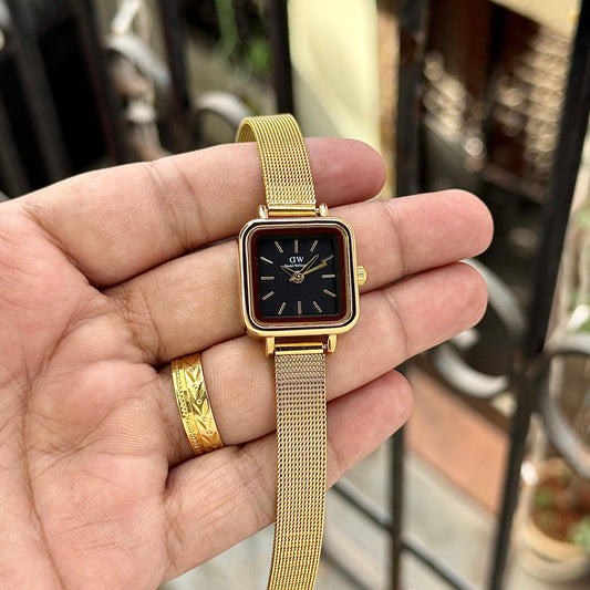 Gold Black Women's Watch
